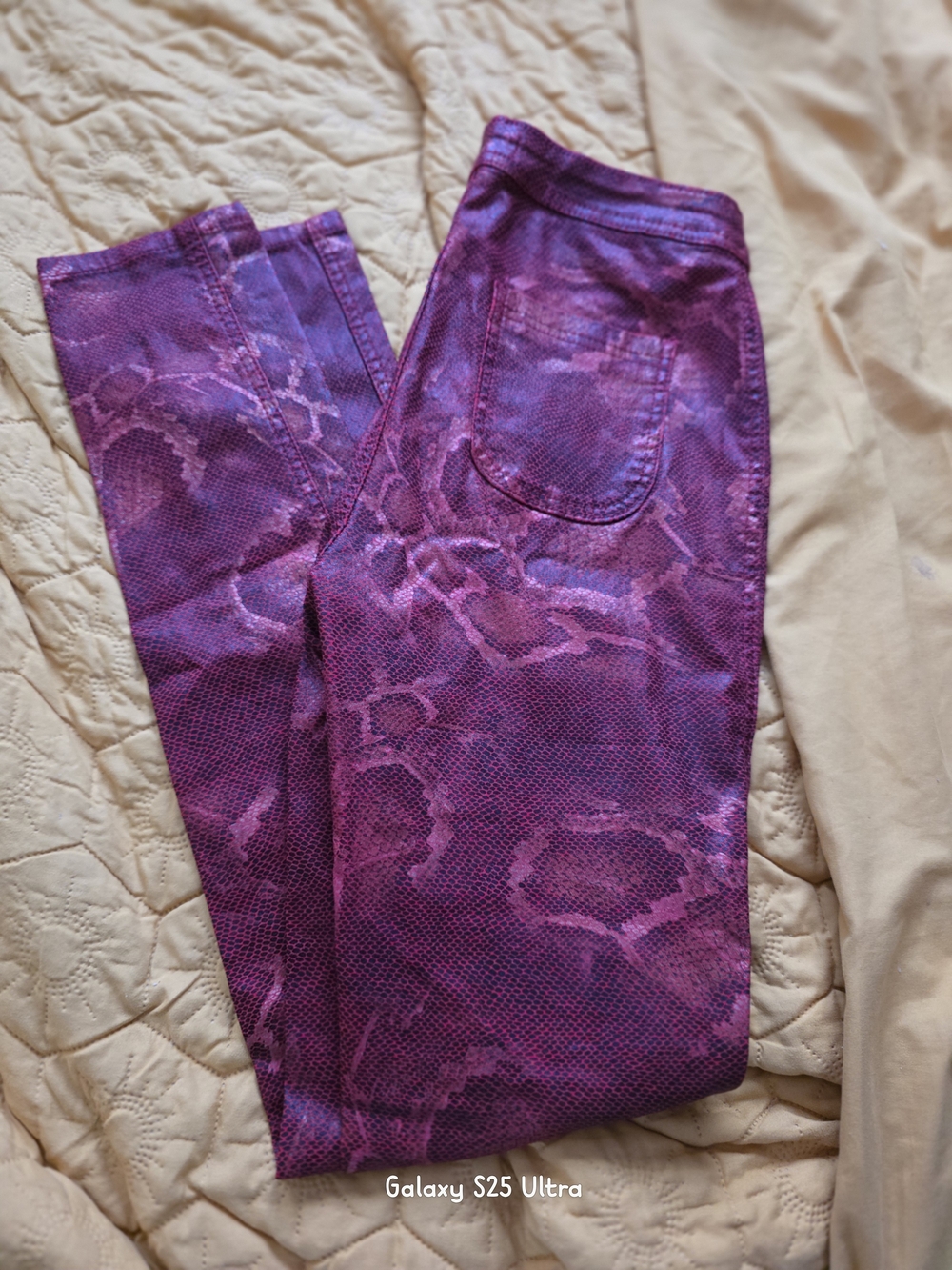 High-Rise Purple Patterned Women’s Jeans